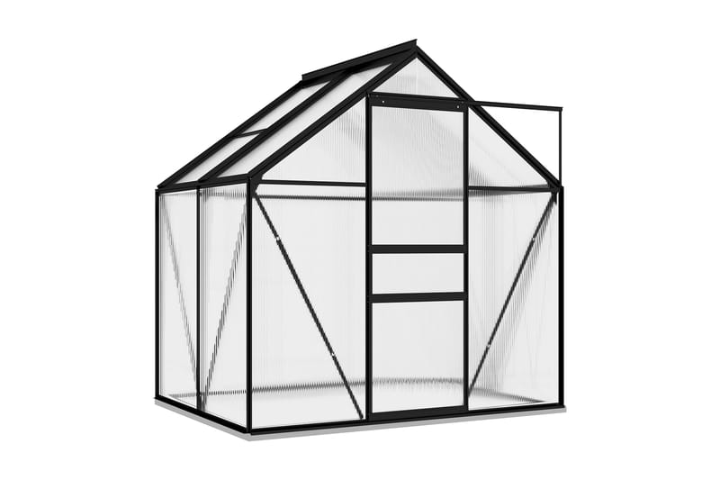 Växthus antracit aluminium 2,47 m² - Grå - Växthus - Fristående växthus