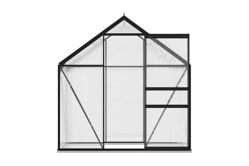 Växthus antracit aluminium 2,47 m² - Grå - Växthus - Fristående växthus