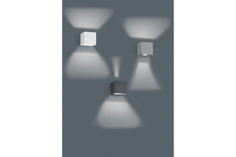 Trio Lighting Adaja LED vägglampa antracit - Vit - Utomhusbelysning - Fasadbelysning & vägglykta - Entrébelysning