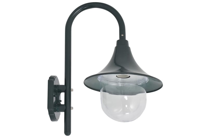 Vägglampa för trädgård E27 42 cm aluminium mörkgrön - be Basic - Utomhusbelysning - Fasadbelysning & vägglykta - Entrébelysning