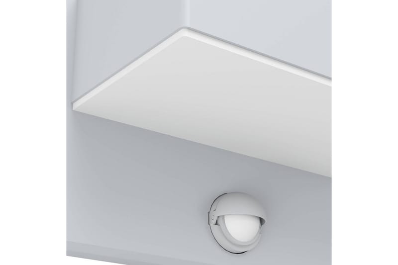 Vägglampa Utebelysning Eglo Azzinano med Sensor - Silver/Vit - Trädgård & spabad - Utemiljö - Entré - Entrébelysning