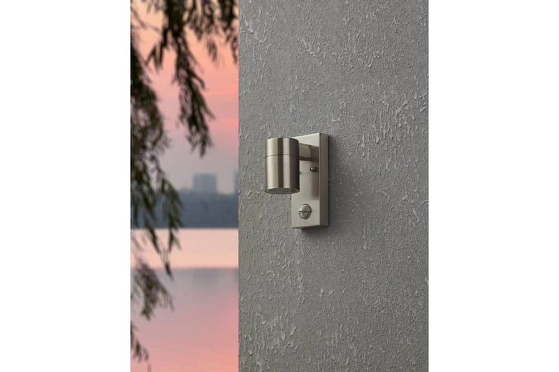 Vägglampa Utebelysning Eglo Riga 5 med Sensor Rostfritt Stål Klar - Silver - Trädgård & spabad - Utemiljö - Entré - Entrébelysning