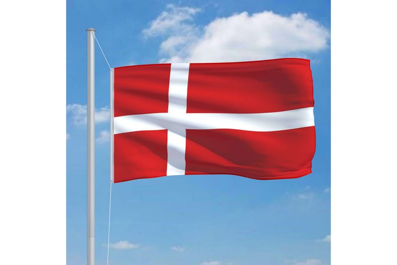 Danmarks flagga 90x150 cm - Flaggstång & flagga