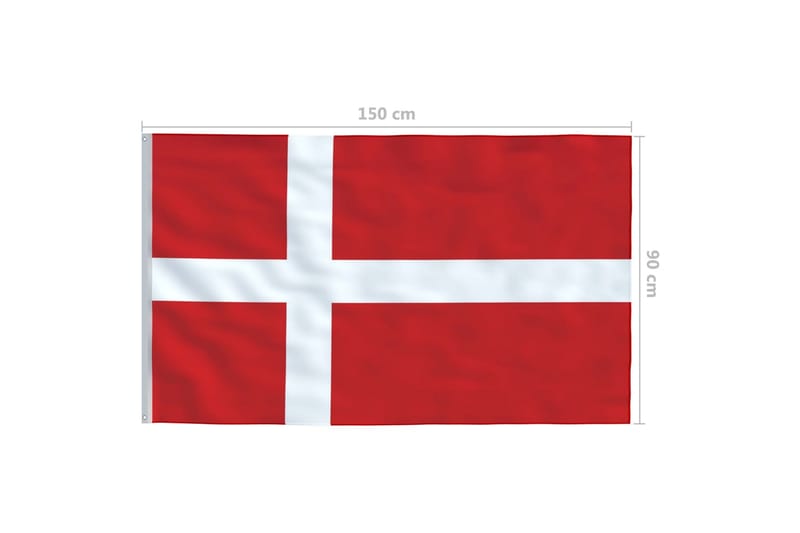 Danmarks flagga 90x150 cm - Flaggstång & flagga