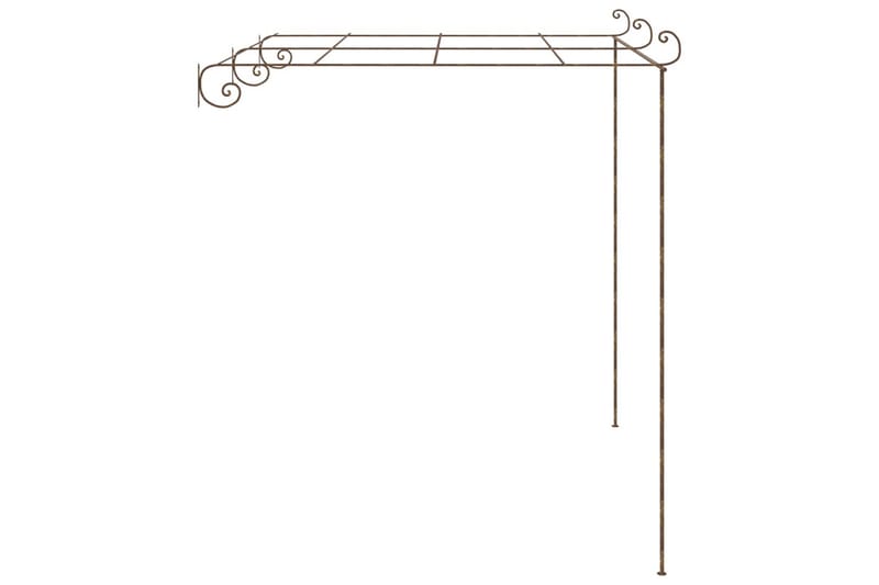 Pergola antikbrun 3x3x2,5 m järn - Brun - Rosenbåge - Trädgårdsfigurer & trädgårdsprydnad