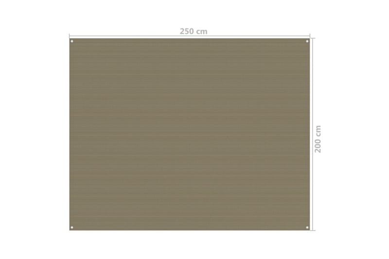 Tältmatta 250x200 cm taupe - Taupe - Trädgårdstält & förvaringstält