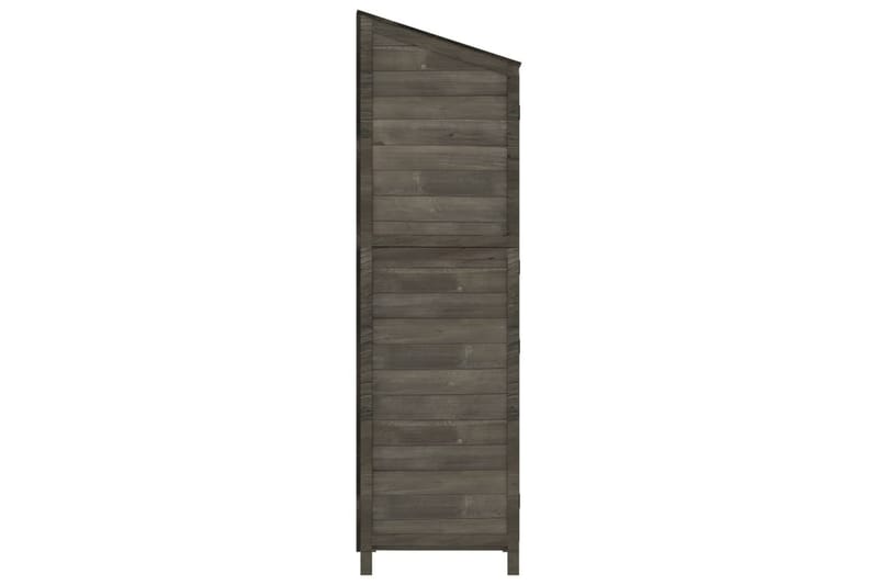 beBasic Trädgårdsbod antracit 55x52x174,5 cm massivt granträ - Anthracite - Förrådsbod