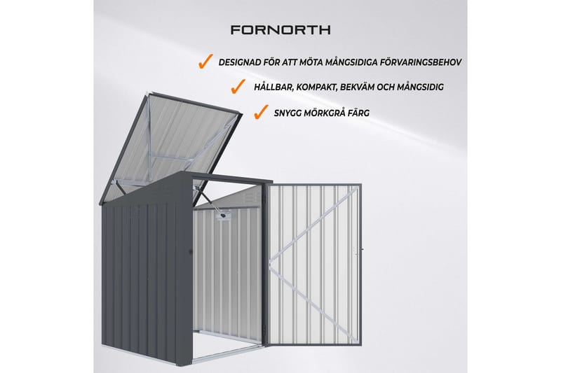 Fornorth Sopskjul 98x101x131 cm - Vit - Soptunneskydd