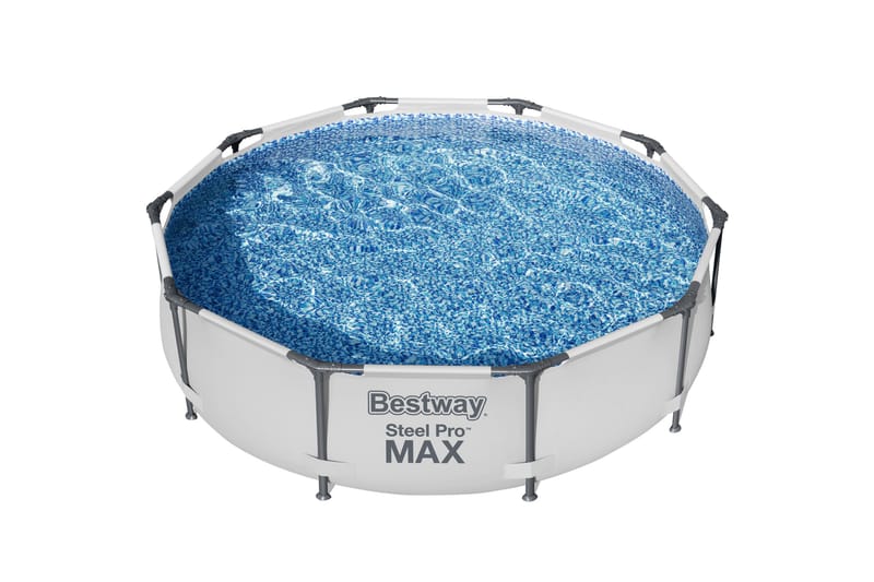 Bestway Steel Pro MAX Ovanmarkpool Rund 3m Grå - Bestway - Trädgård & spabad - Utomhusbad - Pool - Pool ovan mark