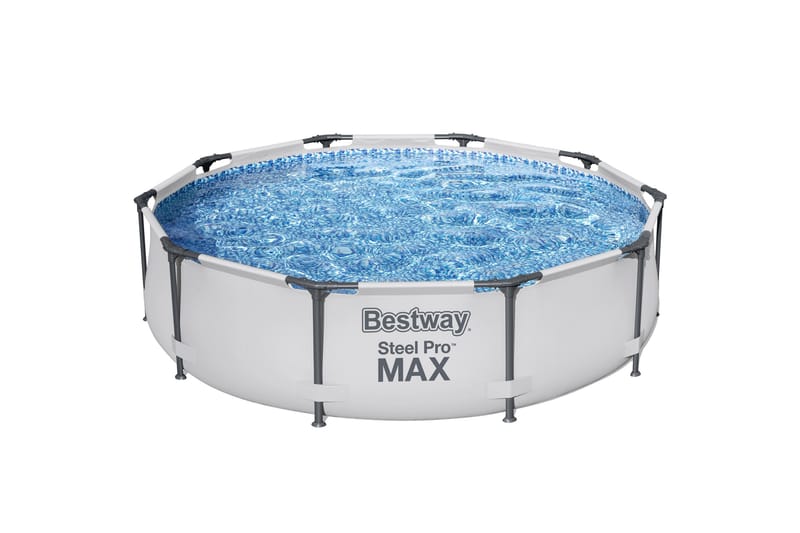 Bestway Steel Pro MAX Ovanmarkpool Rund 3m Grå - Bestway - Trädgård & spabad - Utomhusbad - Pool - Pool ovan mark