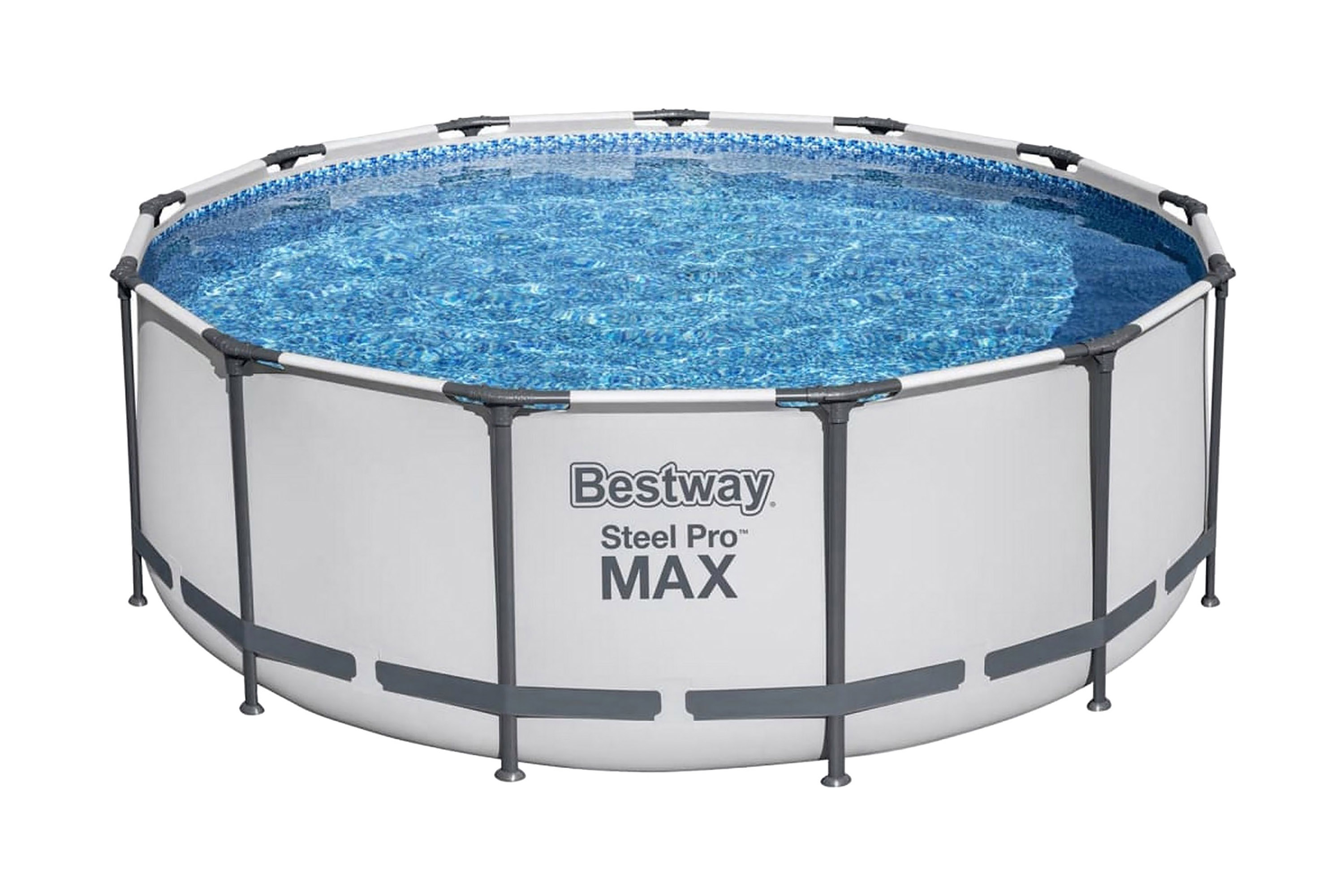 Bestway Pool Steel Pro MAX rund med tillbehör 396x122 cm - ovan mark Plast