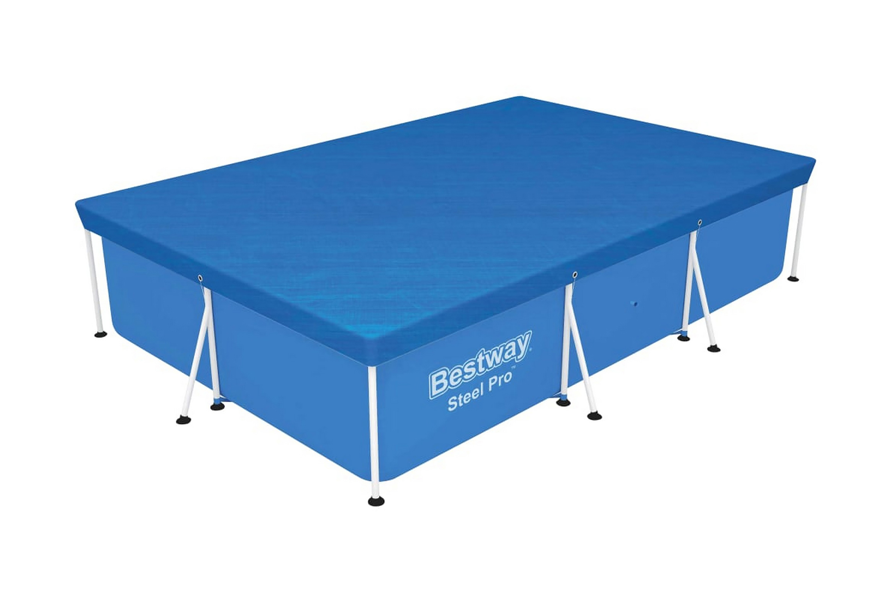 Bestway Poolöverdrag Flowclear 304x205x66 cm - Blå Övriga pooltillbehör Plast