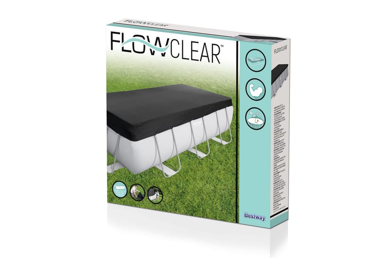 Poolöverdrag Flowclear™ 4,12 x 2,01 m Svart - Bestway - Poolöverdrag & pooltäcke - Övriga pooltillbehör