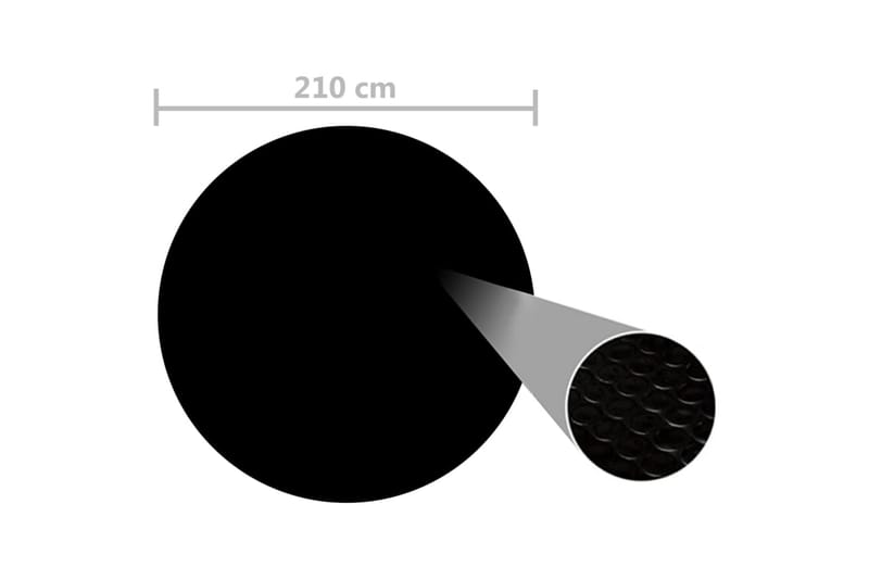 Poolskydd svart 210 cm PE - Svart - Övriga pooltillbehör - Poolöverdrag & pooltäcke