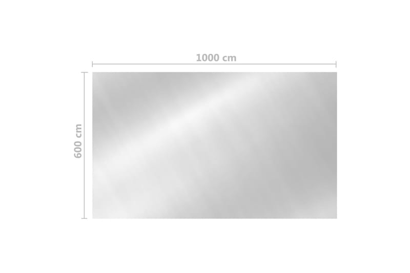 Rektangulärt poolskydd 1000x600 cm PE silver - Silver - Övriga pooltillbehör - Poolöverdrag & pooltäcke