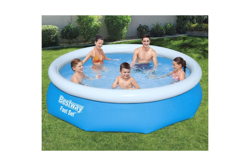 Bestway Fast Set™ Pool Rund 3,05 m Blå - Bestway - Uppblåsbar pool & plastpool