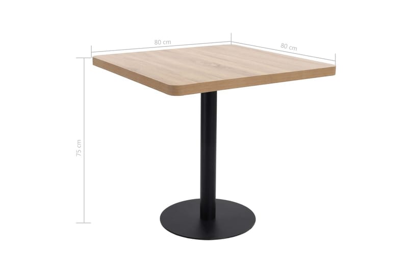 Bistrobord och Cafébord Utomhus 80 cm Trä - Brun - Utemöbler - Balkong - Balkongmöbler - Balkongbord