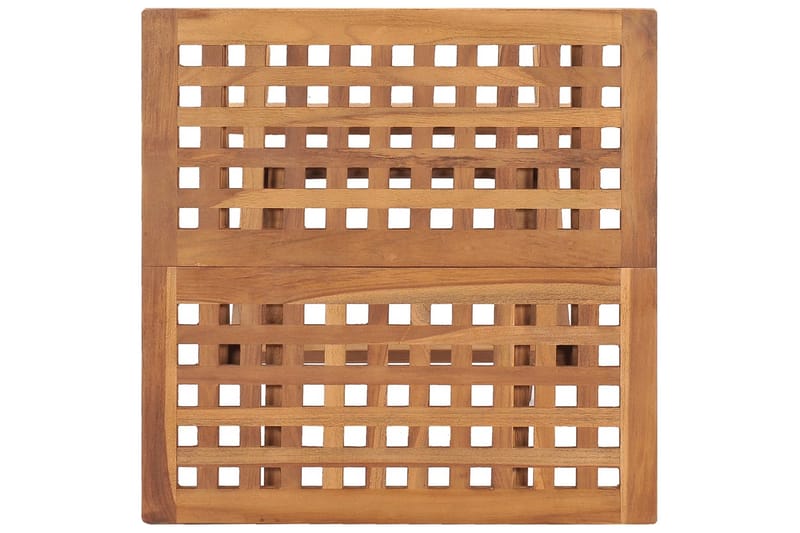 Hopfällbart trädgårdsbord 50x50x50 cm massivt teakträ - Brun - Balkongbord