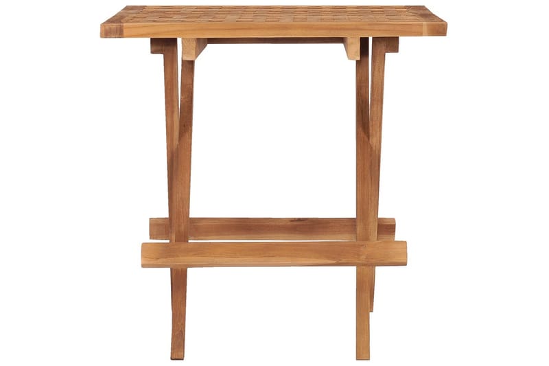 Hopfällbart trädgårdsbord 50x50x50 cm massivt teakträ - Brun - Balkongbord