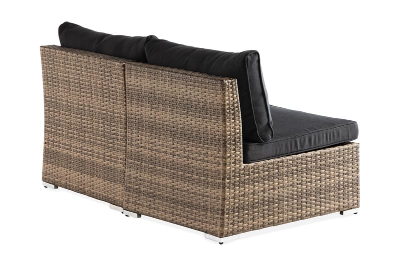 Wisconsin Premium Loungesoffa utan Armstöd 2-sits - Konstrotting/Sand/Svart - Utem�öbler - Loungemöbler - Loungesoffa