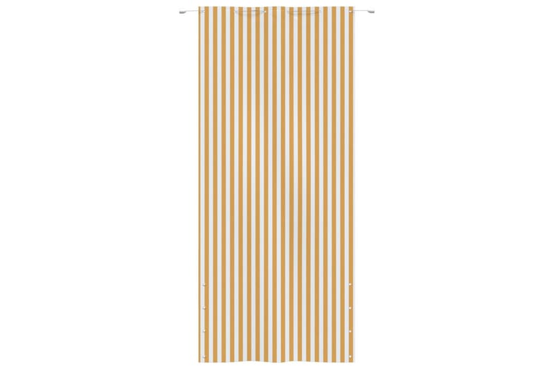 Balkongskärm gul och vit 120x240 cm oxfordtyg - Gul/vit - Balkongskydd & insynsskydd balkong