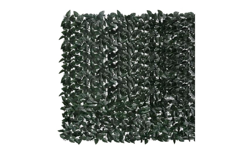 Balkongskärm mörkgröna blad 300x150 cm - Grön - Balkongskydd & insynsskydd balkong