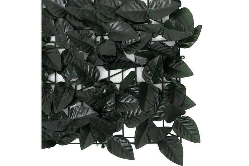 Balkongskärm mörkgröna blad 400x150 cm - Grön - Balkongskydd & insynsskydd balkong