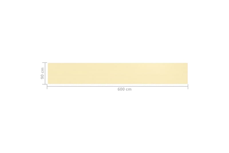 Balkongskärm beige 90x600 cm HDPE - Beige - Balkongskydd & insynsskydd balkong