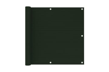 Balkongskärm mörkgrön 90x600 cm HDPE