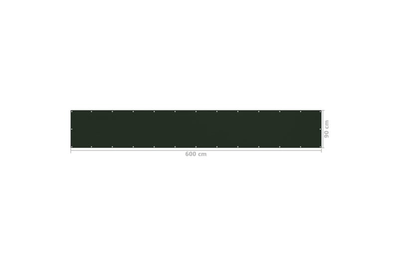 Balkongskärm mörkgrön 90x600 cm HDPE - Mörkgrön - Balkongskydd & insynsskydd balkong