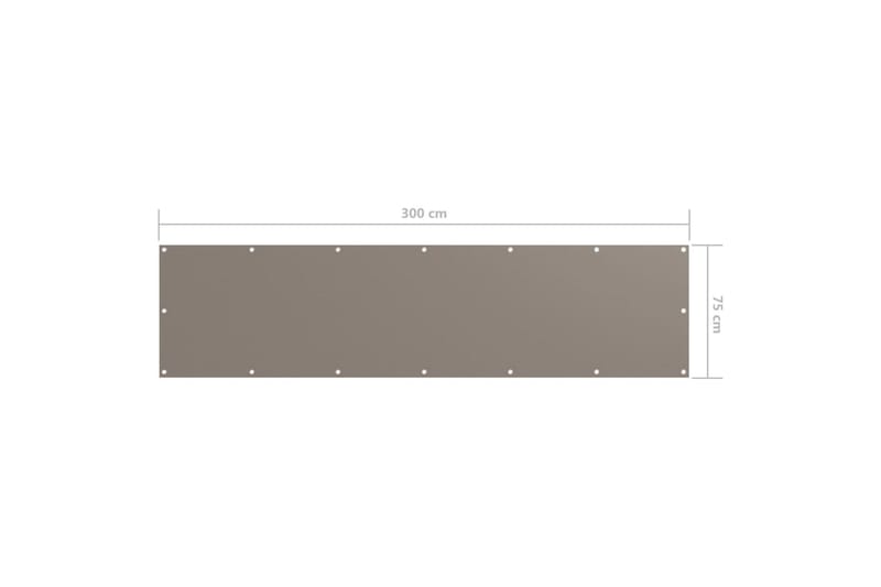 Balkongskärm taupe 75x300 cm oxfordtyg - Brun - Balkongskydd & insynsskydd balkong