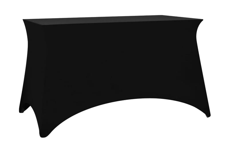 Bordsöverdrag stretch 2 st svart 183x76x74 cm - Svart - Överdrag utemöbler