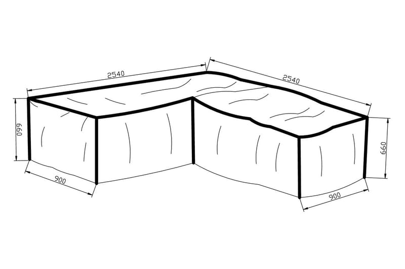 Karibib Möbelskydd 254x66x90 Grå - Venture Home - Utemöbler - Dynförvaring & möbelskydd - Överdrag utemöbler