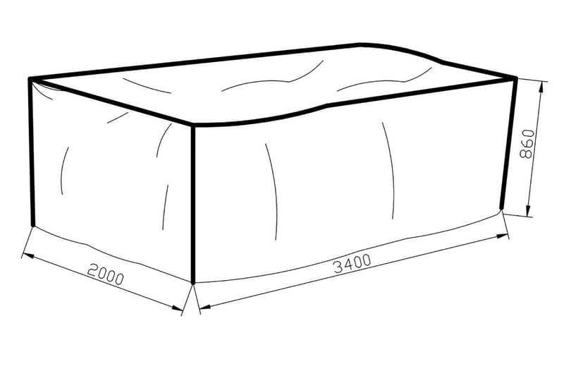 Klas Möbelskydd 200x86x340 - Grå - Utemöbler - Dynförvaring & möbelskydd - Överdrag utemöbler