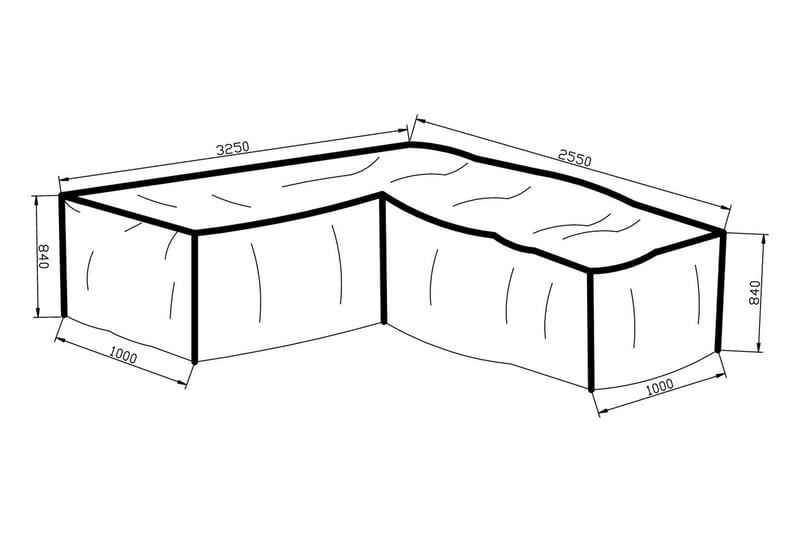 Klas Möbelskydd 325x100x255 - Grå - Utemöbler - Dynförvaring & möbelskydd - Överdrag utemöbler