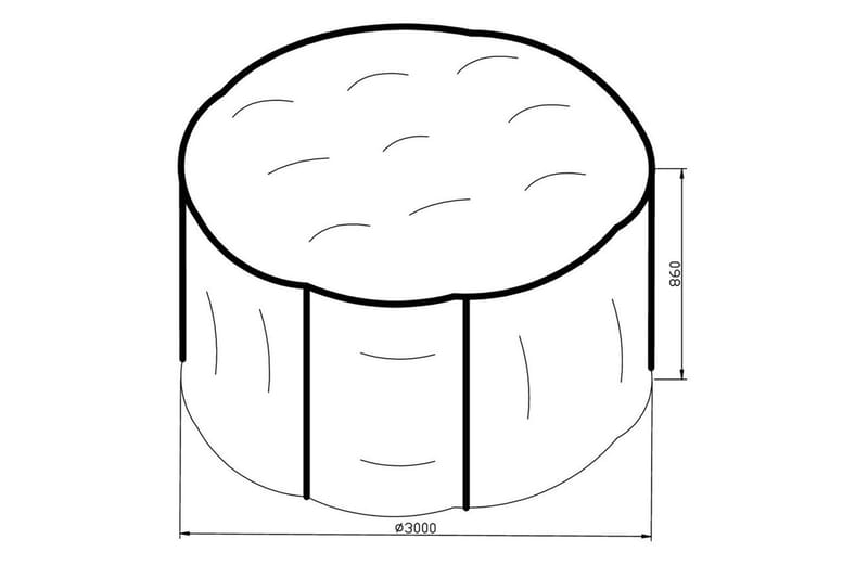 Klas Möbelskydd Rund Ø300 - Grå - Utemöbler - Dynförvaring & möbelskydd - Överdrag utemöbler