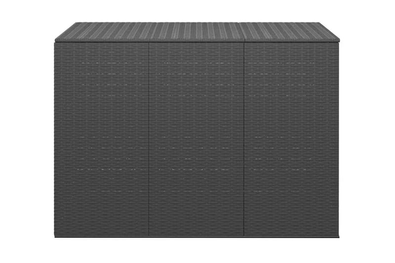 Dynbox PE-rotting 145x100x103 cm svart - Svart - Utemöbler - Dynförvaring & möbelskydd - Dynboxar & dynlådor