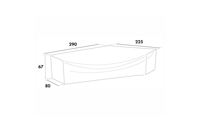 Möbelskydd Hörngrupp Hillerstorp Himmelsnäs 290 x 225 x 67 cm Grå - Utemöbler - Dynförvaring & möbelskydd - Överdrag utemöbler