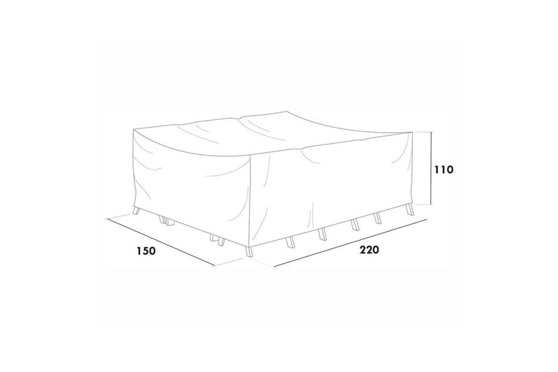Möbelskydd Matgrupp Hillerstorp Hånger Hög Grå - Utemöbler - Dynförvaring & möbelskydd - Överdrag utemöbler