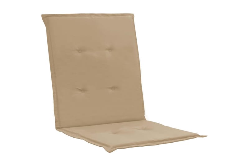 Dynor för trädgårdsstolar 2 st beige 100x50x3 cm - Beige - Utemöbler - Dynor - Sittdynor & ryggdynor utemöbler