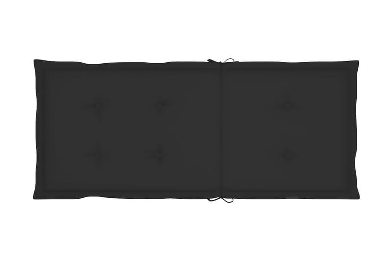Dynor för trädgårdsstolar 6 st svart 120x50x4 cm - Svart - Sittdynor & ryggdynor utemöbler