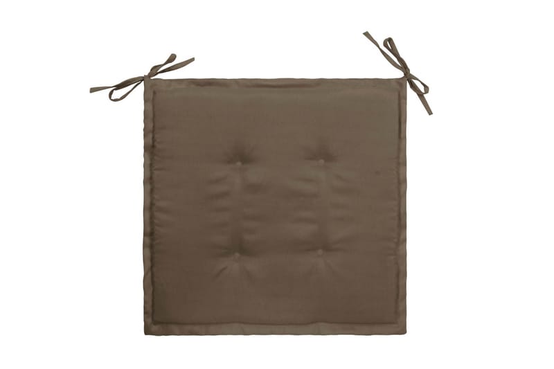 Stolsdynor för trädgården 2 st taupe 50x50x3 cm - Brun - Utemöbler - Dynor - Sittdynor & ryggdynor utemöbler