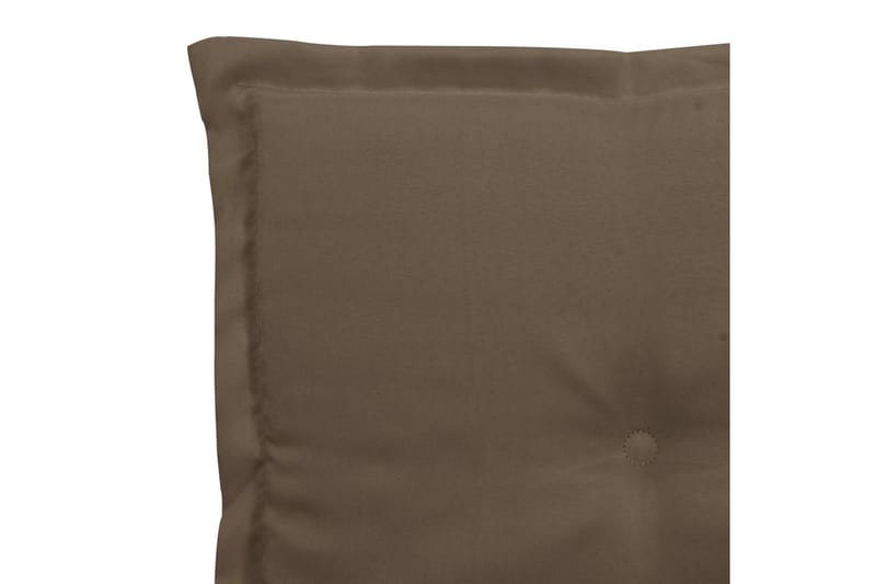 Stolsdynor för trädgården 2 st taupe 50x50x3 cm - Brun - Utemöbler - Dynor - Sittdynor & ryggdynor utemöbler