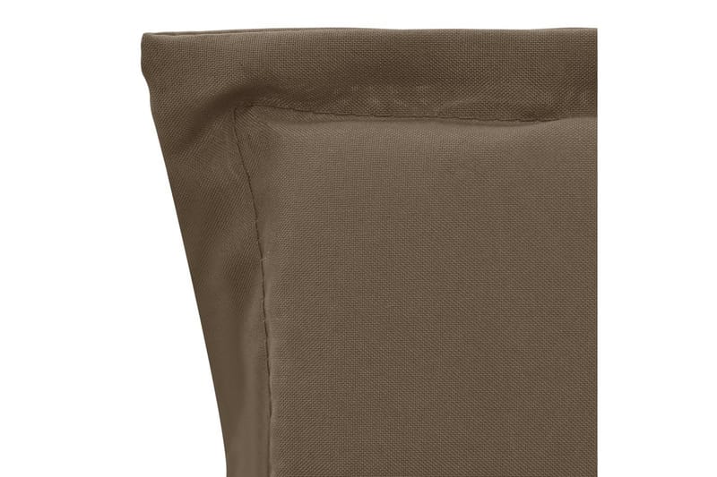 Stolsdynor för trädgården 4 st taupe 100x50x3 cm - Brun - Sittdynor & ryggdynor utemöbler