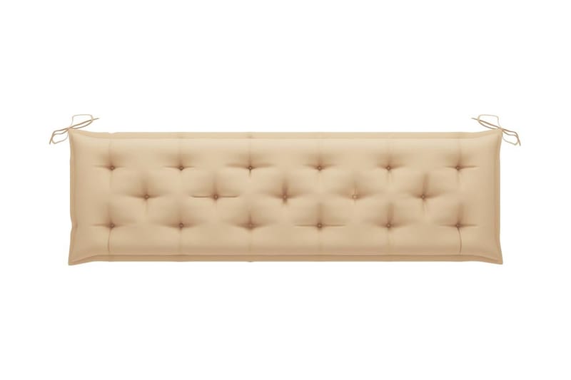 Bänkdyna för trädgården beige 180x50x7 cm tyg - Beige - Soffdynor & bänkdynor utemöbler