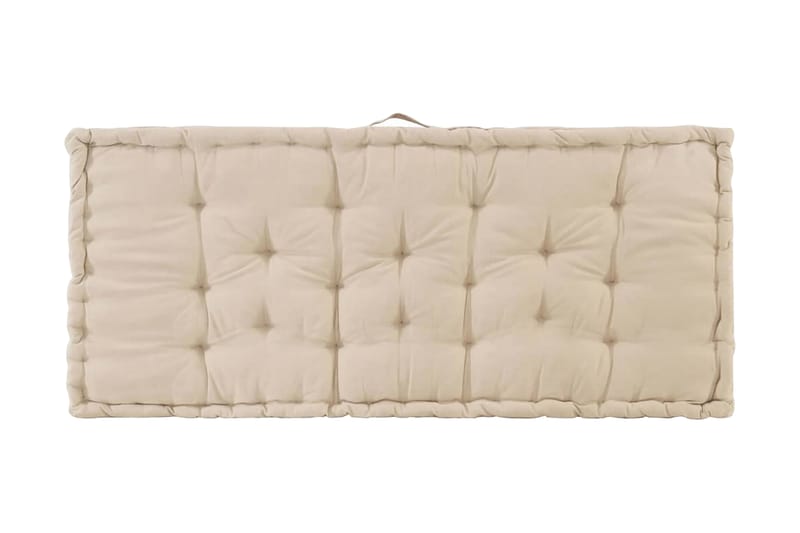 Dyna till pallsoffa 2 st bomull beige - Beige - Soffdynor & bänkdynor utemöbler