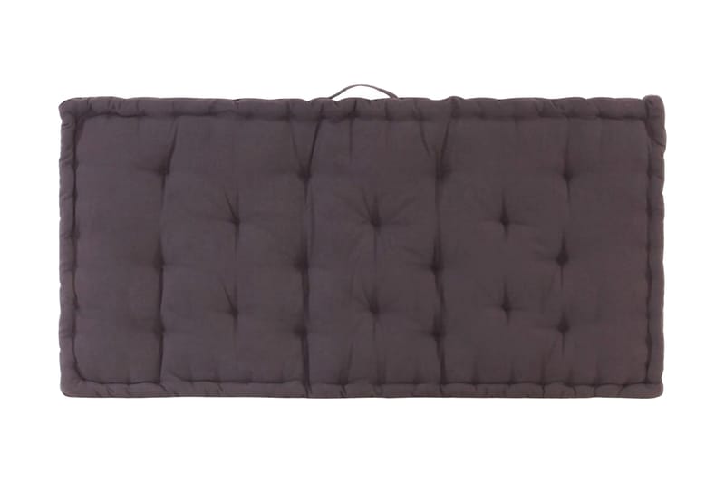 Dyna till pallsoffa bomull 120x80x10 cm antracit - Grå - Soffdynor & bänkdynor utemöbler