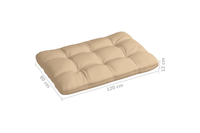 Dynor till pallsoffa 3 st beige - Beige - Soffdynor & bänkdynor utemöbler