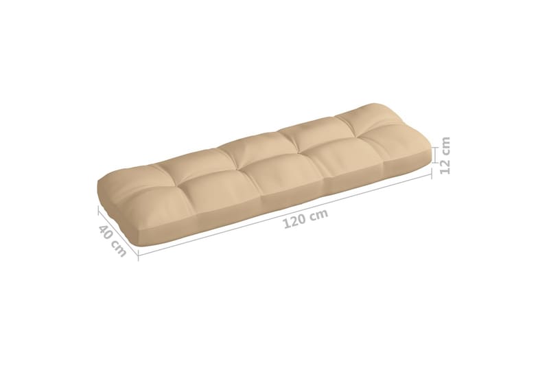 Dynor till pallsoffa 3 st beige - Beige - Soffdynor & bänkdynor utemöbler