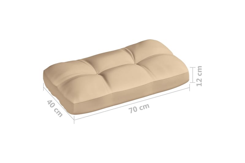 Dynor till pallsoffa 3 st beige - Beige - Soffdynor & bänkdynor utemöbler